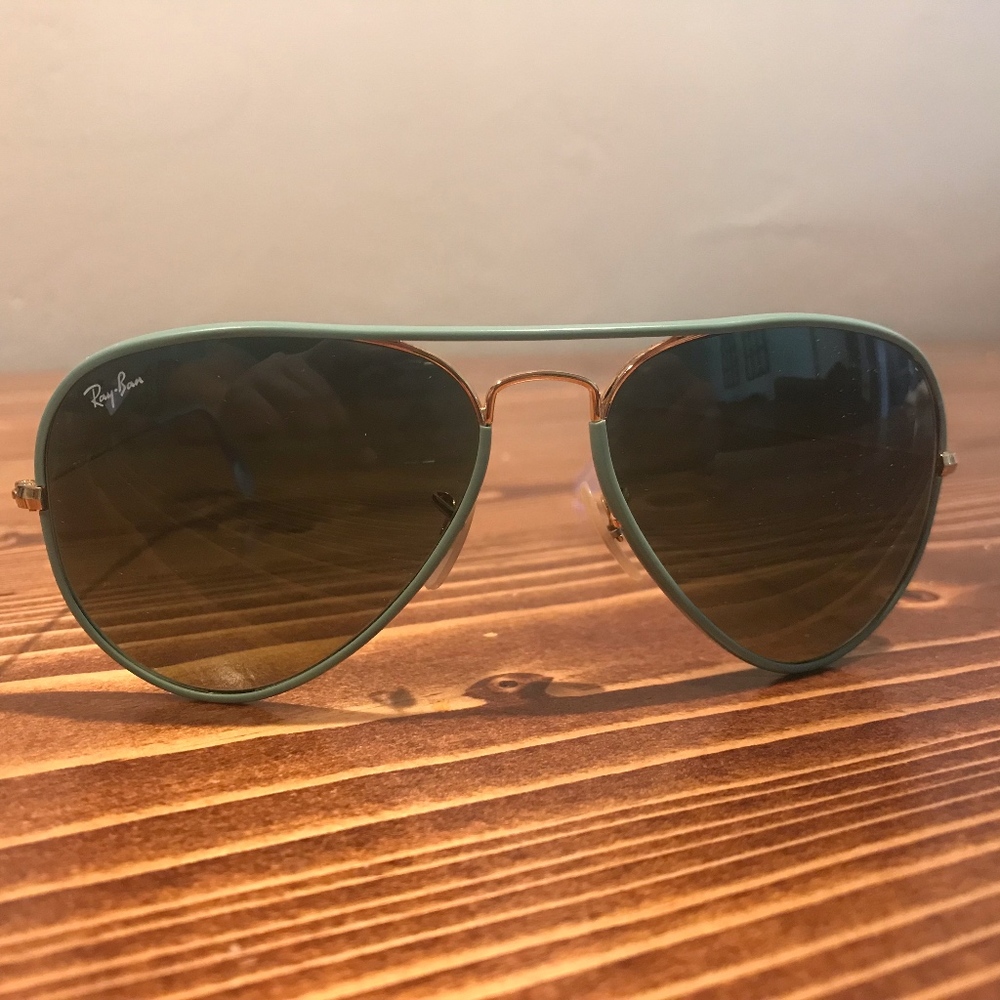 Women's Ray-Ban Aviator Sunglasses, Teal